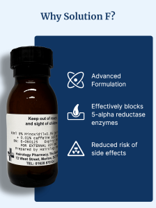 Advanced hair loss solution for men using Solution F formula